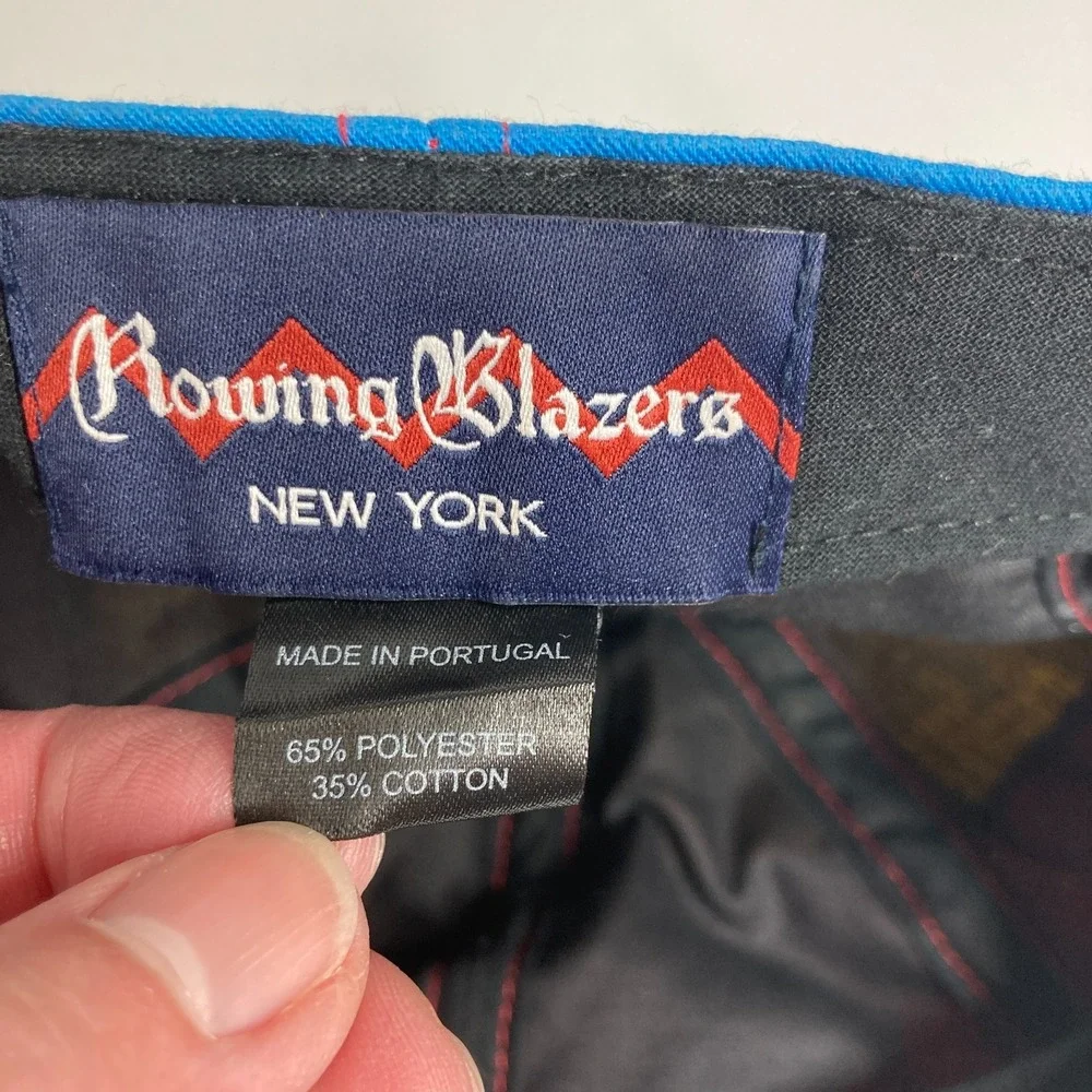 Rowing Blazers New York Hat Cap Adult Blue Red Yellow Rugby Adjustable  FLAW